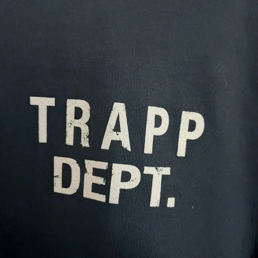 Trapp  Dept. Los Angeles Black Long Sleeve Crew Neck Size M - Picture 4 of 7